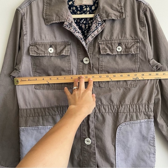 Free People apollo utility patchwork jacket shacket lilac skies army Small army - Picture 8 of 13